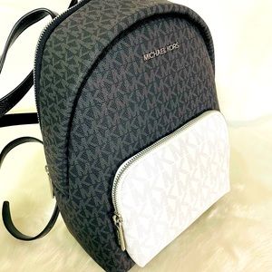 Michael Kors Erin Medium Black Multi Backpack bag